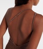 Fire Ritual one-shoulder swimsuit