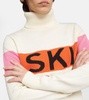 Colorblocked wool turtleneck sweater