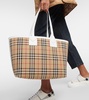 London Medium Burberry Check canvas tote bag