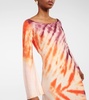 Kells tie-dye off-shoulder maxi dress