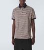 Paisley cotton piquet polo shirt