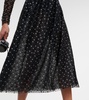 Whitney polka-dot ruched midi dress