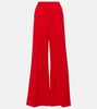 Crystal-embellished wool wide-leg pants