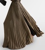 Ruched metallic gown