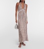 Sequined halterneck maxi dress