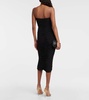 Slinky strapless jersey midi dress