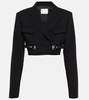 Interlock belted cropped blazer