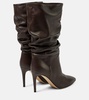 Slouchy leather ankle boots