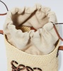 Paula's Ibiza Anagram woven bucket bag