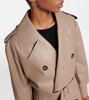 Leather trench coat