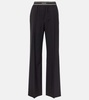 Wool straight pants