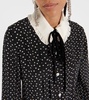 Polka-dot silk-blend blouse