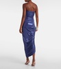 Diana ruched metallic gown