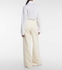 Wool and cotton corduroy wide-leg pants 