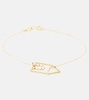 Casita 9kt yellow gold bracelet with enamel