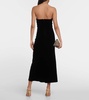 Josette halterneck velvet midi dress