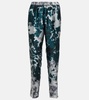 Printed tapered satin pants