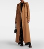 Wool-blend gabardine trench coat