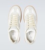 Replica leather and suede sneakers