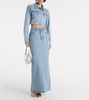 Denim maxi skirt