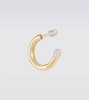 Tube Small 14kt gold single earring with diamonds