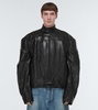 Leather biker jacket