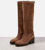 Yasmin suede knee-high boots