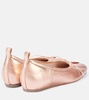 Classic pleated leather ballet flats