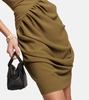 Draped strapless minidress