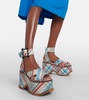 London leather check sandals