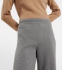 Wide cashmere pants