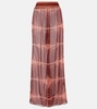 Printed georgette wide-leg pants