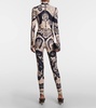 Tattoo Collection printed jersey catsuit