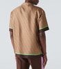 Logo silk bowling shirt