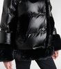 Solange faux fur-trimmed down jacket