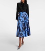 Floral-Printed Cotton Poplin Midi Skirt