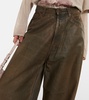 2023 coated mid-rise wide-leg jeans