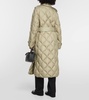 Quilted down trench coat