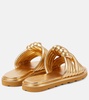 Ottavia metallic leather slides