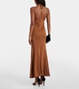 Halterneck jersey maxi dress