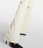 Tritone pinstripe canvas flared pants