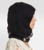 Intarsia mohair-blend hood 