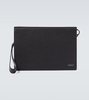 Logo-Embellished Full-Grain Leather Pouch