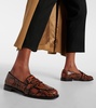 Martin snake-effect leather loafers