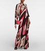 Moire maxi dress