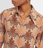 Printed silk top