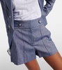 Runo high-rise linen-blend shorts