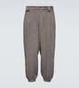 Pinstripe cashmere and wool pants