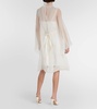 Bridal Alma ruffled silk minidress