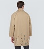 Embellished cotton gabardine trench coat